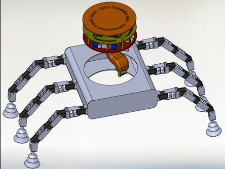 A robotic repair system for difficult to reach surfaces or hazardous environments.